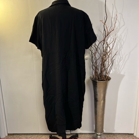 Jones New York short sleeve black button up maxi dress - Picture 4 of 7